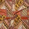 Brown-Multi Poly Paisley Bandana Printed Crepe Georgette Woven Fabric By the Yard